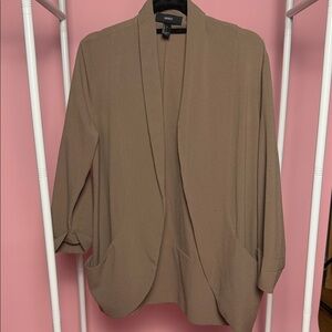 Forever 21 Women's Brown Open Front Blazer